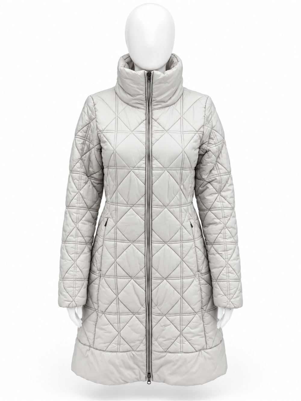 Patagonia Women’s Low Sky Parka Gray Quilted Jacket Size M Worn Wear